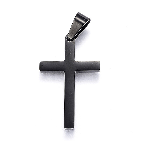 

PandaHall 304 Stainless Steel Pendants, Cross, Gunmetal & Stainless Steel Color, 37.5x21.5x2.5mm, Hole: 9x5mm 304 Stainless Steel Cross