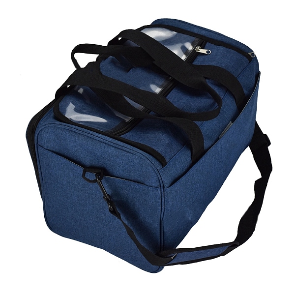 

PandaHall Knitting Bag, with Cover and Shoulder Strap, Yarn Tote Bag, for Knitting Needles Circular Needles, Crochet Hooks and Other..., Blue