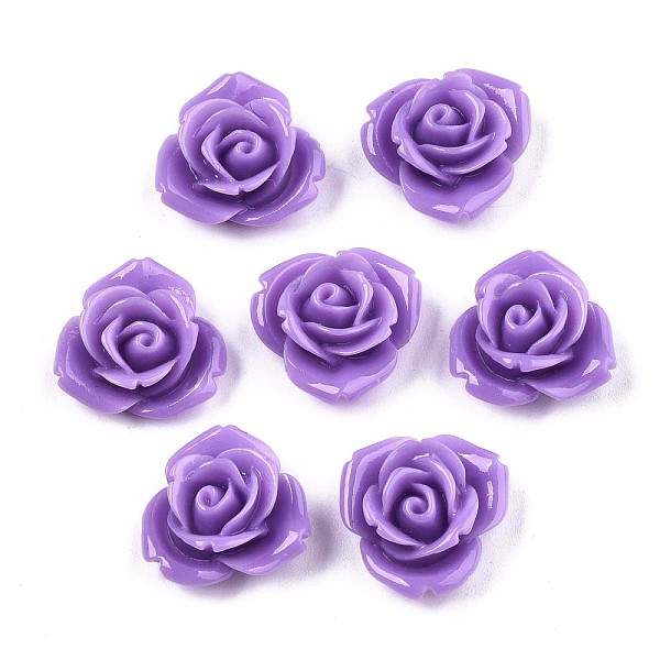 

PandaHall Opaque Resin Cabochons, Flower, Medium Purple, 15x7mm Resin Flower