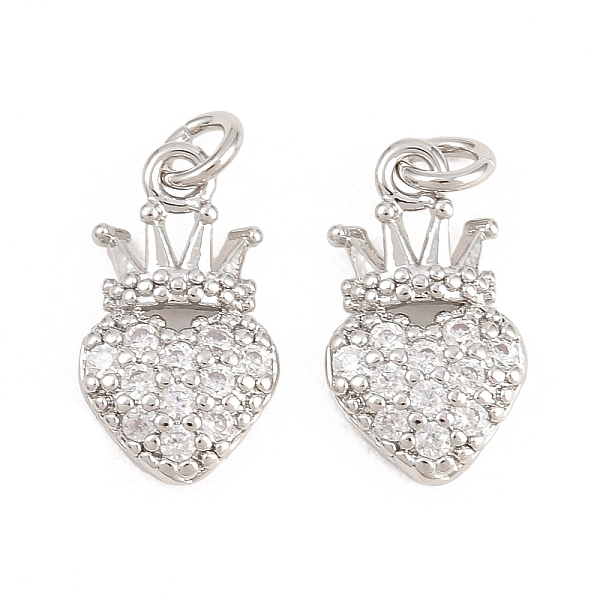 Pendenti in ottone con micro pavé di zirconi trasparenti per San Valentino