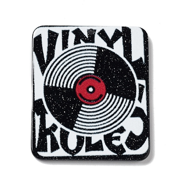 

PandaHall Opaque Acrylic Pendants, Disc Player Charms, Colorful, 37x31.5x2mm, Hole: 1.6mm Acrylic Others