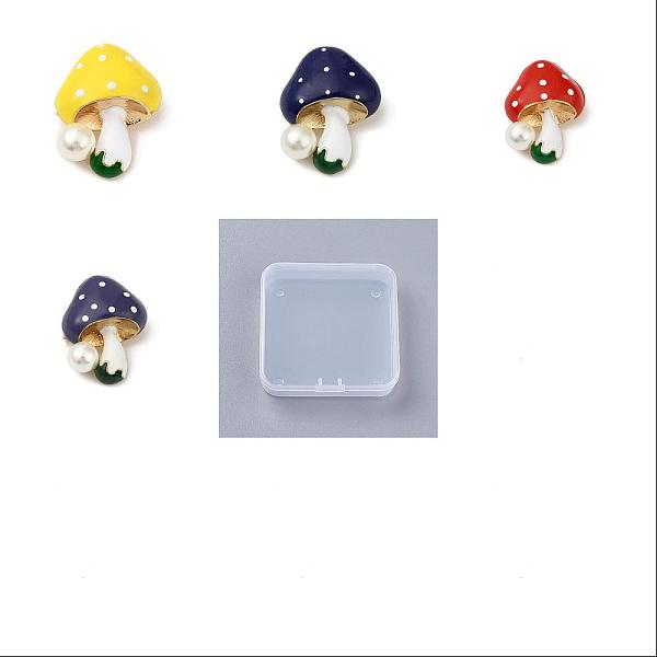 

PandaHall 4Pcs 4 Colors Mushroom with Plastic Pearl Enamel Pin, Cute Alloy Enamel Brooch for Backpack Clothes, Light Gold, Mixed Color..., Multicolor