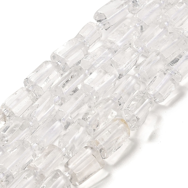 

PandaHall Natural Quartz Crystal Beads Strands, with Seed Beads, Faceted, Column, 8.5~11x5.5~6.5mm, Hole: 1mm, about 14~15pcs/strand, 7.48''...