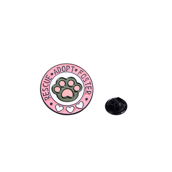 

PandaHall Lovely Cat Paw Print Clothes Decorations Bag Accessories, Alloy Enamel Badge Pins, Cute Cartoon Brooch for Women, Pink, 30x30mm...