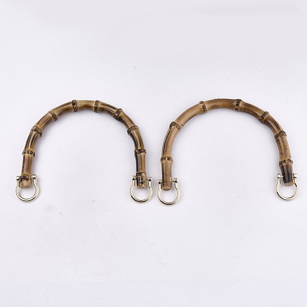 

PandaHall Bamboo Bag Handles, with Alloy Clasps, for Bag Straps Replacement Accessories, Golden, 109~112x150~155x14~15mm Bamboo