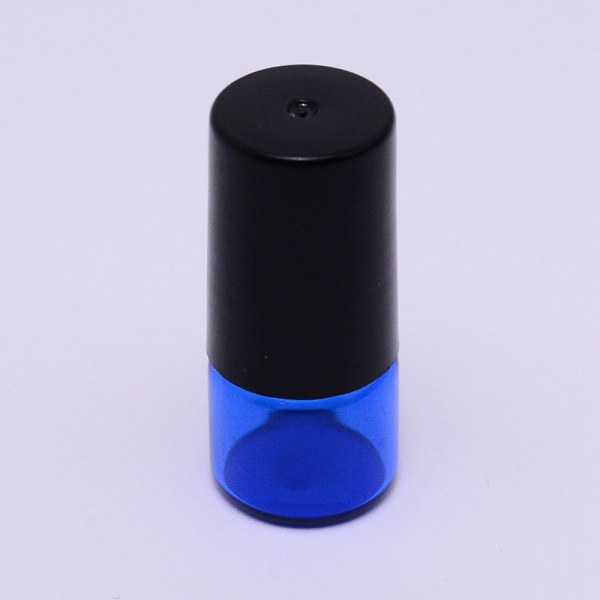 

PandaHall Glass Roller Bottles, with ABS Screw Lid and Stainless Steel Roller Balls, Refillable Bottles, Column, Blue, 15.5x31mm, Hole: 7mm...
