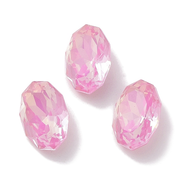 

PandaHall Glass Rhinestone Cabochons, Point Back & Back Plated, Faceted, Oval, Light Rose, 14x9.1x5mm Glass Rhinestone Oval Pink