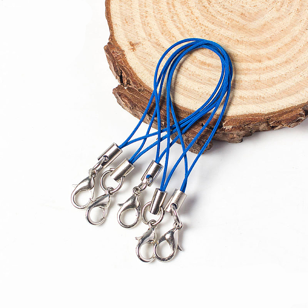 

PandaHall Mobile Straps, with Polyester String and Alloy Findings, Dodger Blue, 70mm Polyester Blue