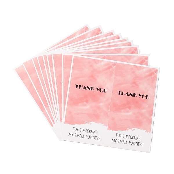 

PandaHall Rectangle Stickers, Adhesive Label Stickers, Thank You Theme, Pink, 10.7x11x0.01cm, 50 pcs/bag Paper Rectangle Pink