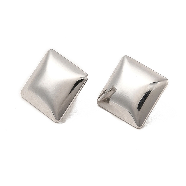 

PandaHall 304 Stainless Steel Stud Earrings, with Vertical Loops, Rhombus, Stainless Steel Color, 20x20mm, Pin: 0.8mm 304 Stainless Steel...