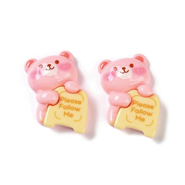 

PandaHall Cartoon Bear Opaque Resin Decoden Cabochons, Bear with Surfboard, 29.5x25x8.5mm Resin Bear