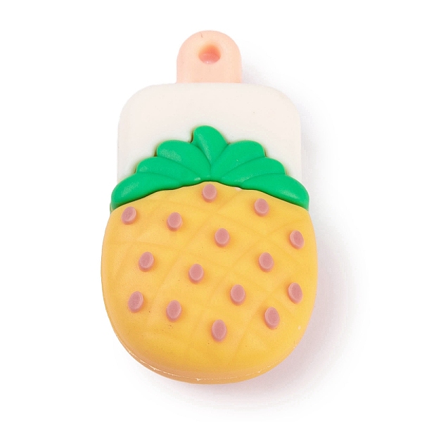 

PandaHall Ice Cream PVC Plastic Pendants, Pineapple, 51.5x28x24.5mm, Hole: 3mm PVC Pineapple Yellow