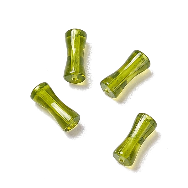 

PandaHall Transparent Acrylic Beads, Bamboo Stick, Yellow Green, 12.5x5.2mm, Hole: 1.2mm Acrylic Bamboo
