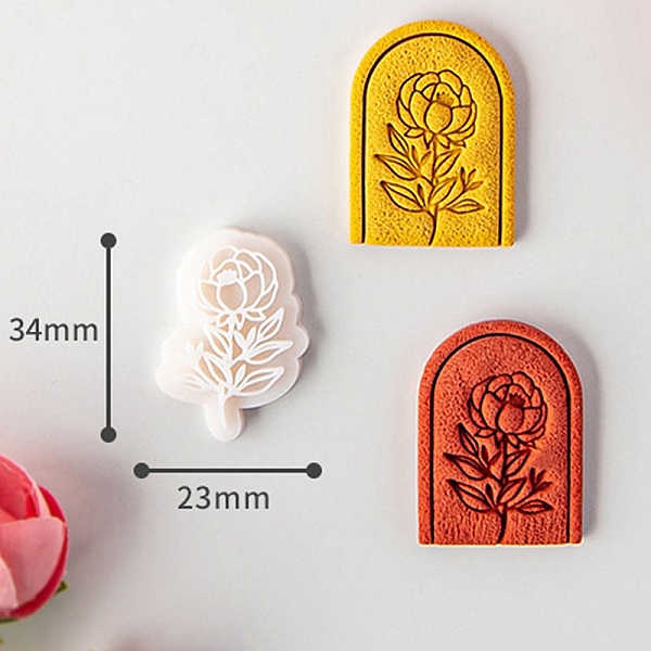 

PandaHall Plastic Clay Pressed Molds Set, Clay Cutters, Clay Modeling Tools, June Rose, 3.4x2.3cm Plastic June Rose White