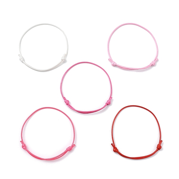 

PandaHall 5Pcs 5 Colors Eco-Friendly Korean Waxed Polyester Cord, for Adjustable Bracelet Making, Mixed Color, Inner Diameter: 3-1/8~3-1/4..., Multicolor