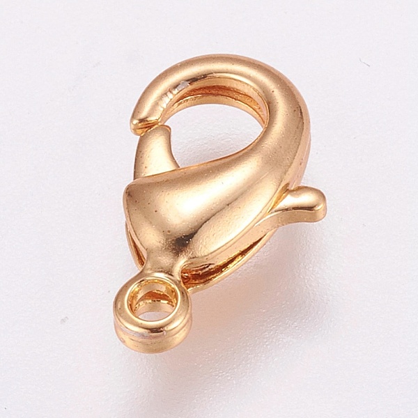 

PandaHall Brass Lobster Claw Clasps, Long-Lasting Plated, Real 24K Gold Plated, 12x7.5x3mm, Hole: 1.5mm Brass Others