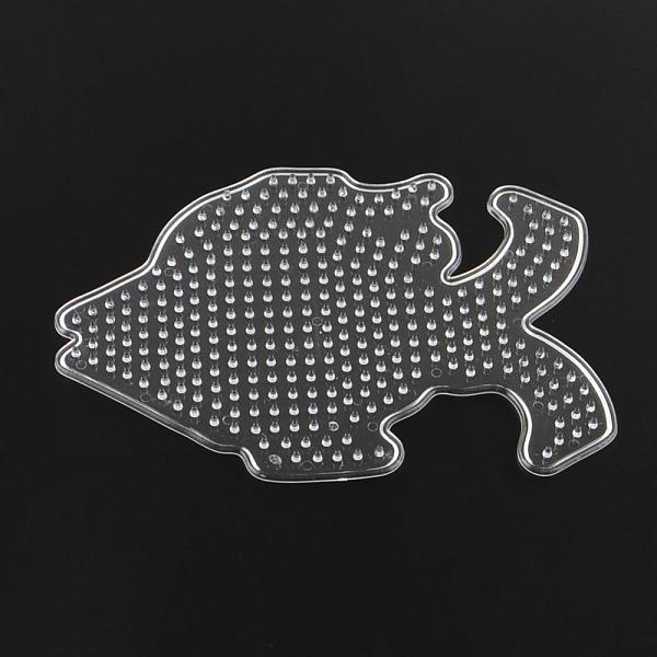 

PandaHall Fish ABC Plastic Pegboards used for 5x5mm DIY Fuse Beads, Clear, 100x143x5mm Plastic Fish Clear