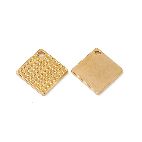 

PandaHall Ion Plating(IP) 304 Stainless Steel Pendants, Rhombus Charm, Real 18K Gold Plated, 20x20x2mm, Hole: 1.6mm 304 Stainless Steel...