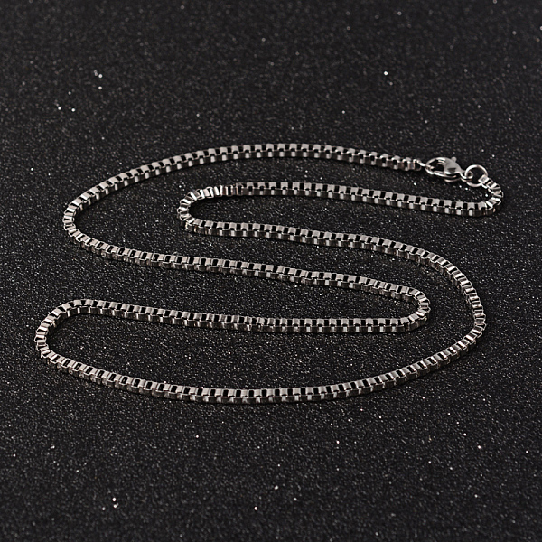 

PandaHall 201 Stainless Steel Box Chain Necklaces, with Lobster Claw Clasps, Stainless Steel Color, 21.6 inch(55cm), 2.5mm 201 Stainless...