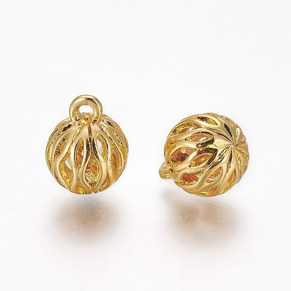 

PandaHall Alloy Charms, Round, Golden, 13x10mm, Hole: 2mm Alloy Round