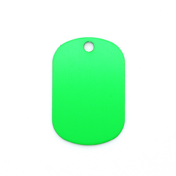 PandaHall Colored Aluminum Pendants, Laser Cut, Double Sided Dog Pet Name Phone Number ID Tag Charm, Oval, Spring Green, 50x29x1mm, Hole...