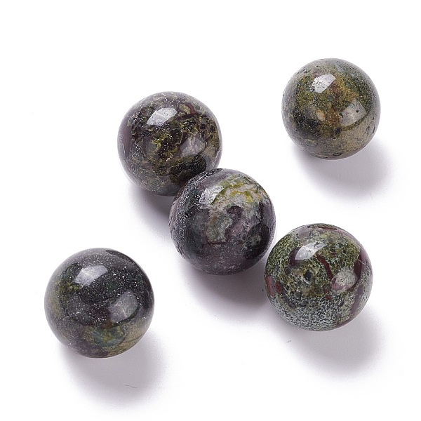 

PandaHall Natural Dragon Bloodstone Beads, No Hole/Undrilled, for Wire Wrapped Pendant Making, Round, 20mm Dragon Blood Round