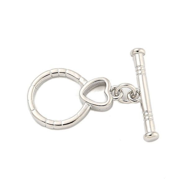 

PandaHall Brass Toggle Clasps, Ring, Platinum, Ring: 18x12x2mm, Hole: 1.2mm, Bar: 18x4.5x3mm, Hole: 1.2mm Brass