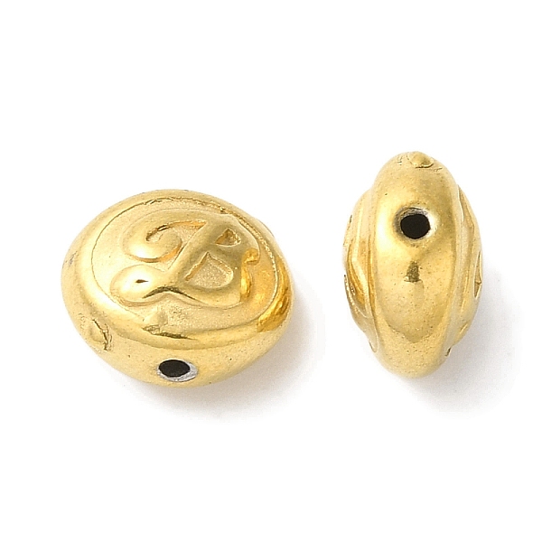 

PandaHall 304 Stainless Steel Beads, Flat Round with Letter B, Golden, 7x8x5mm, Hole: 1mm 304 Stainless Steel Flat Round