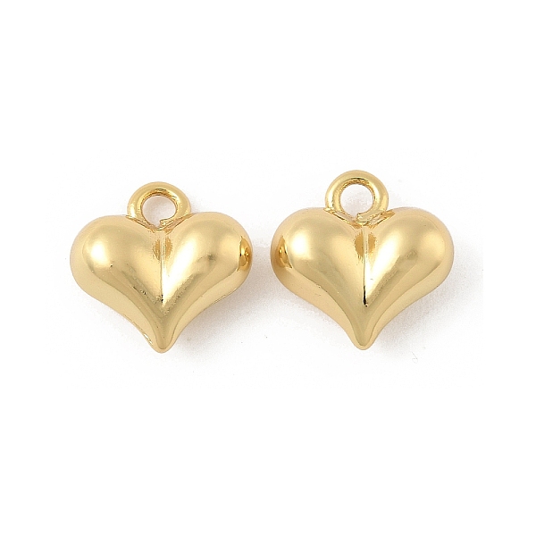 Heart Brass Charms