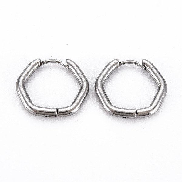 

PandaHall Hexagon Huggie Hoop Earrings for Women, Hypoallergenic and Safe for Sensitive Ears, with 316 Surgical Stainless Steel Pin...
