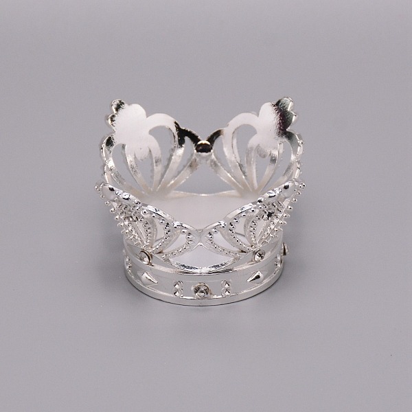 

PandaHall Alloy Display Holder, for Crystal Ball, Crown, Platinum, 6.3x3.65cm, Inner Diameter: 3.5cm Alloy