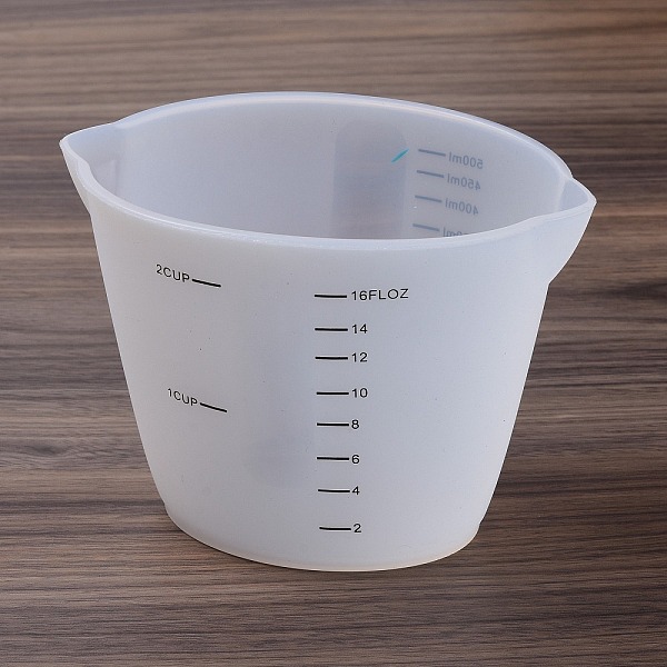 

PandaHall Silicone Measuring Cups, with Scale & Double Spout, Resin Craft Mixing Tools, White, 140x95x100mm, Inner Diameter: 138x90mm...