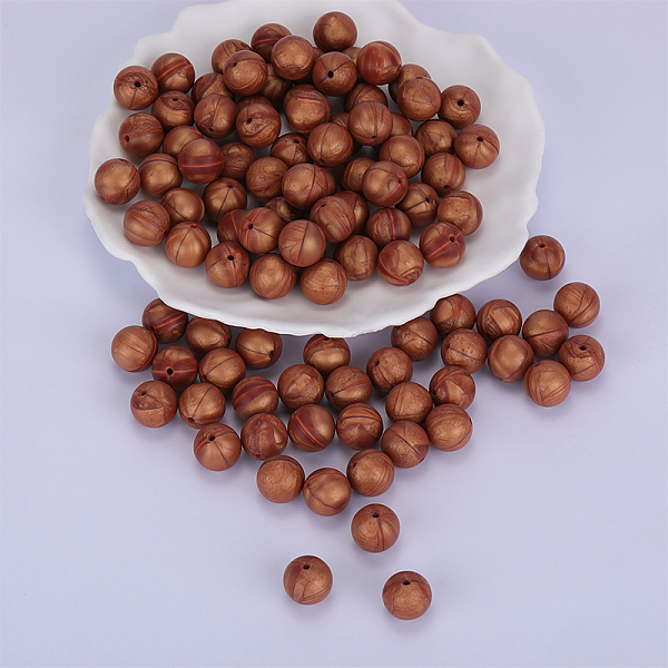 

PandaHall Round Silicone Focal Beads, Chewing Beads For Teethers, DIY Nursing Necklaces Making, Dark Goldenrod, 15mm, Hole: 2mm Silicone...