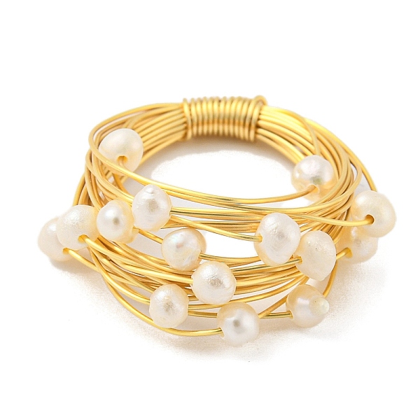 Natural Pearl Beaded Finger Ring