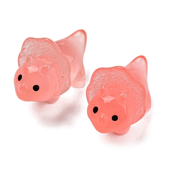 

PandaHall Luminous Resin Dinosaur Ornament, Glow in the Dark Minifigure Cartoon Dinosaur Display Decoration, Pearl Pink, 16x12.5x21.5mm...