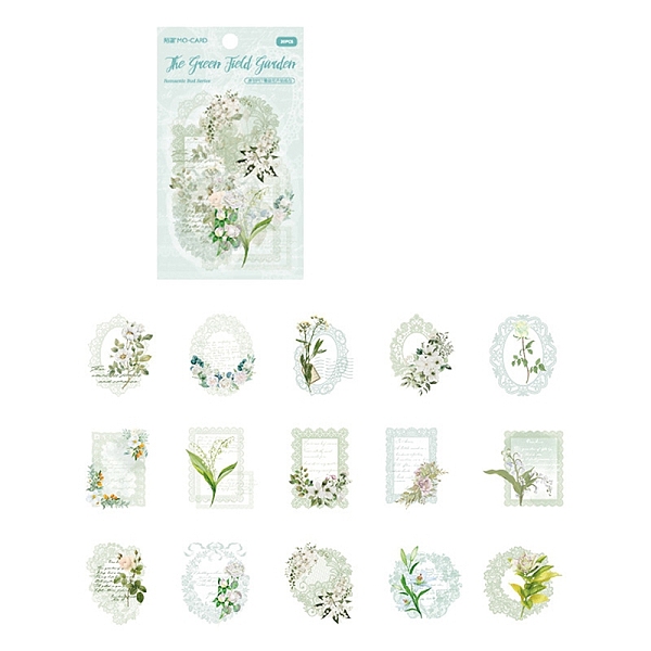 

PandaHall 30Pcs Waterproof PET Hollow Lace Sticker Labels, Self-adhesive Flower Decorative Decals, for DIY Scrapbooking, Dark Sea Green...