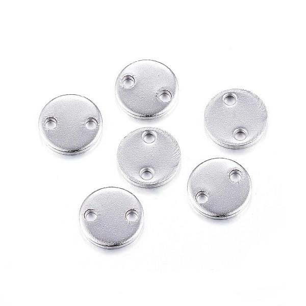 

PandaHall 304 Stainless Steel Links connectors, Flat Round, Stainless Steel Color, 6x0.8mm, Hole: 1mm 304 Stainless Steel Flat Round
