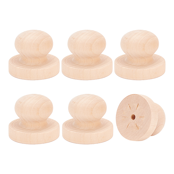 PandaHall BENECREAT Wooden Stamp Handle Custom Stamp for DIY Wood Crafts Stamp Embossing Tool, Envelopes, Wedding Invitations, Height: 1.5...