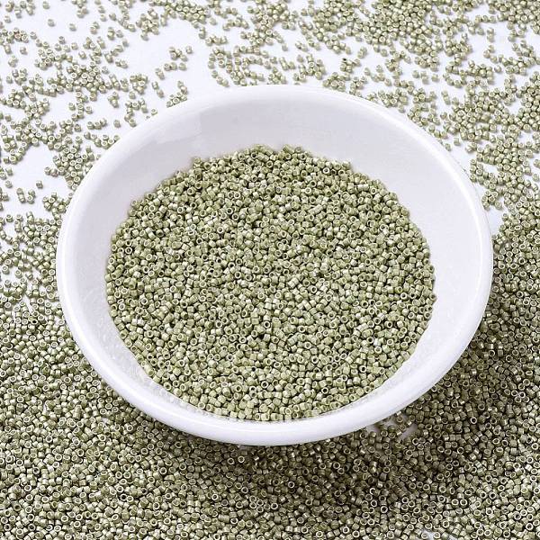 

PandaHall MIYUKI Delica Beads, Cylinder, Japanese Seed Beads, 11/0, (DB1181) Galvanized Semi-Frosted Aloe, 1.3x1.6mm, Hole: 0.8mm, about..., Green