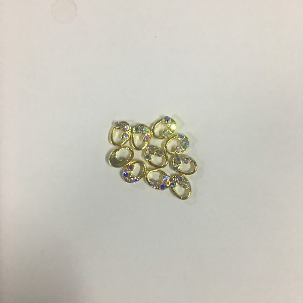 

PandaHall Alloy Rhinestone Cabochons, Nail Art Decoration Accessories, Cadmium Free & Lead Free, Oval, Golden, Crystal AB, 5.5x4.5x1.5mm..., Clear