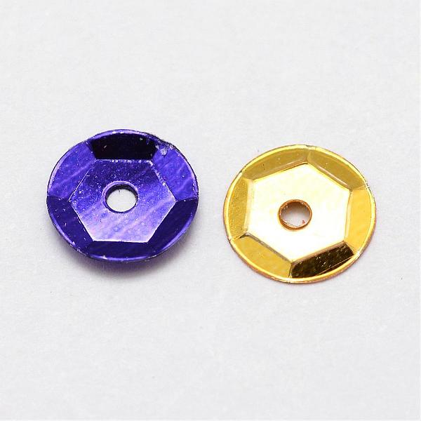 

PandaHall Plastic Paillette Beads, Semi-cupped Sequins Beads, Center Hole, Mixed Color, 8x0.5mm, Hole: 1mm Plastic Disc Multicolor