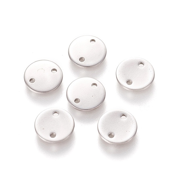 

PandaHall 304 Stainless Steel Links connectors, Flat Round, Stainless Steel Color, 8x0.8mm, Hole: 1mm 304 Stainless Steel Flat Round