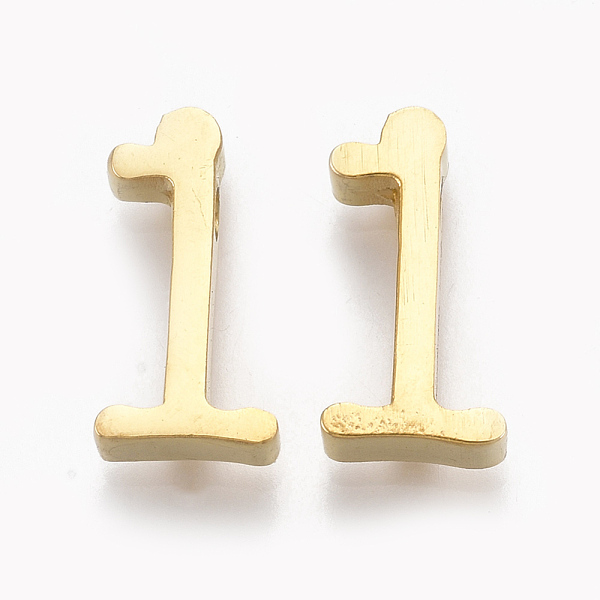 

PandaHall 304 Stainless Steel Pendants, Golden, Letter, Letter.I, 13x7x3mm, Hole: 1.8mm 304 Stainless Steel Letter I
