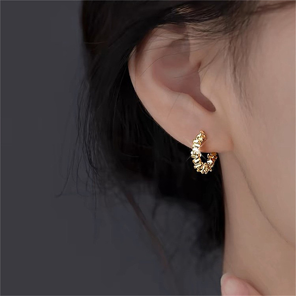 

PandaHall 999 Sterling Silver C-shape Earrings for Women Sterling Silver Others