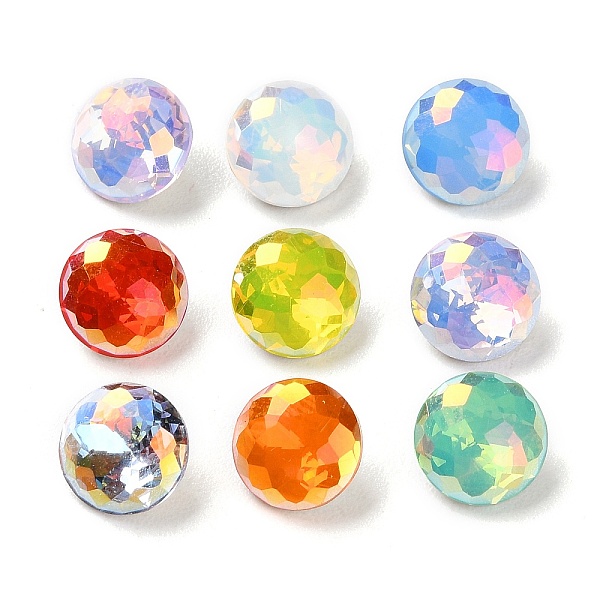 

PandaHall Glass Rhinestone Cabochons, Faceted, Pointed Back & Back Plated, Half Round, Mixed Color, 8x4.5mm Glass Rhinestone Half Round..., Multicolor