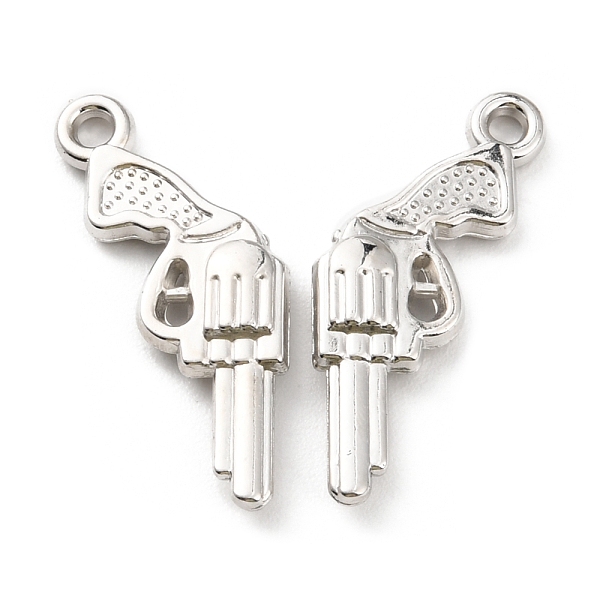 

PandaHall CCB Plastic Pendants, Pistols Charm, Platinum, 32.5x33x5mm, Hole: 2.2mm Plastic Others