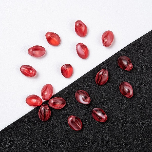 

PandaHall Czech Glass Beads, Tulip Petal/Lily Petal, Brown, 8.5x6x4mm, Hole: 1mm, about 37pcs/10g Czech Glass Flower Brown