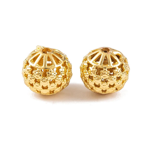 

PandaHall Rack Plating Brass Beads, Large Hole Beads, Long-Lasting Plated, Lead Free & Cadmium Free, Real 18K Gold Plated, 8mm, Hole: 1.3mm...
