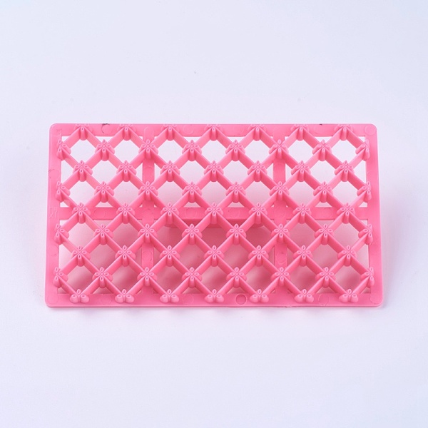 

PandaHall Food Grade Plastic Cookie Printing Moulds, DIY Biscuit Baking Tool, Flower, Pink, 124x72x20mm Plastic Flower Pink