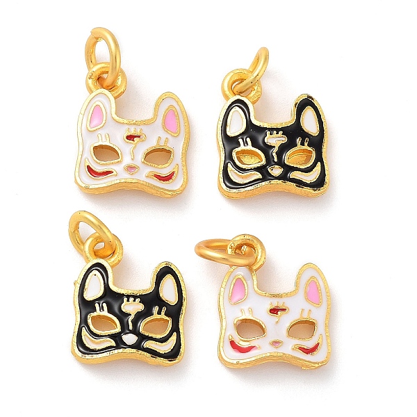 

PandaHall Alloy Enamel Charms, with Jump Ring, Golden, Cat Charm, Mixed Color, 13x11x3mm, Hole: 3mm Alloy+Enamel Cat Shape Multicolor